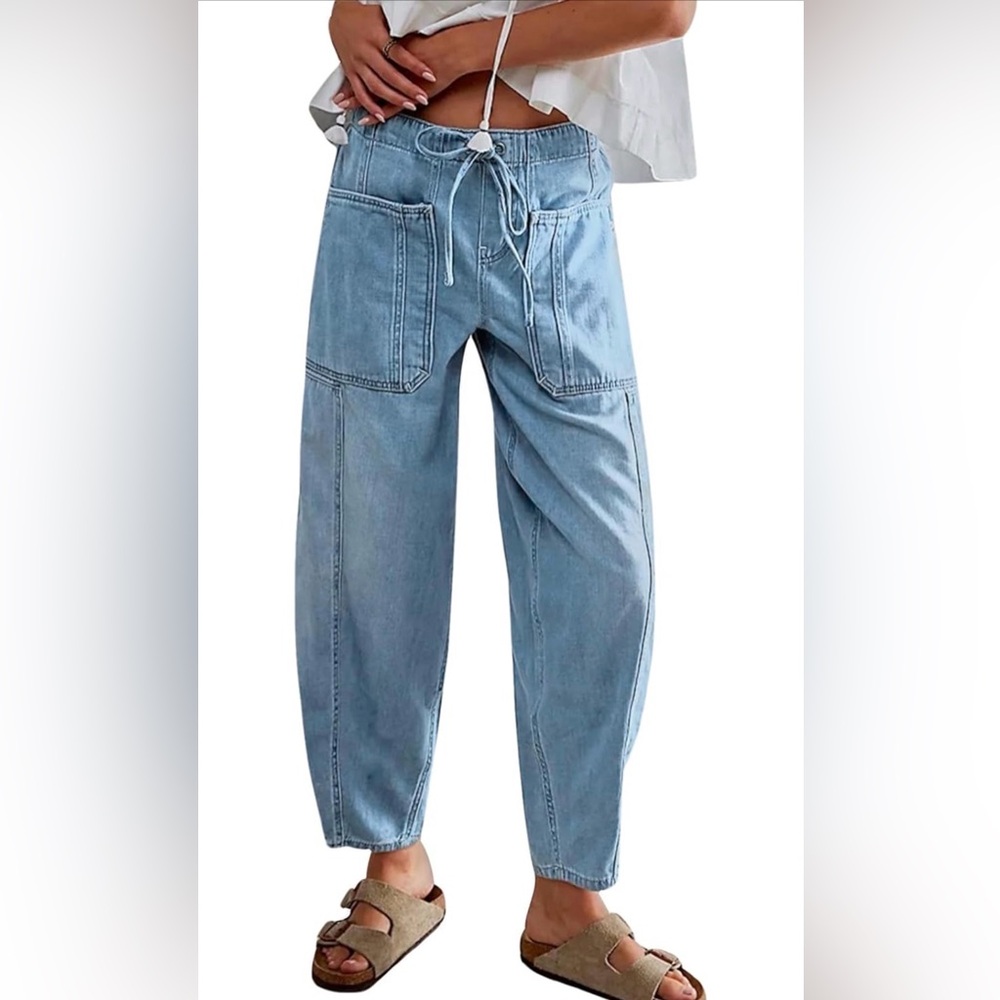 Wide Leg Barrel Jeans